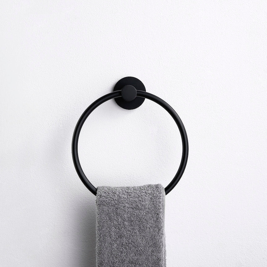 Linsol Lux S2 Towel Ring Holder Matte Black