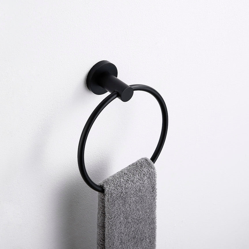 Linsol Lux S2 Towel Ring Holder Matte Black