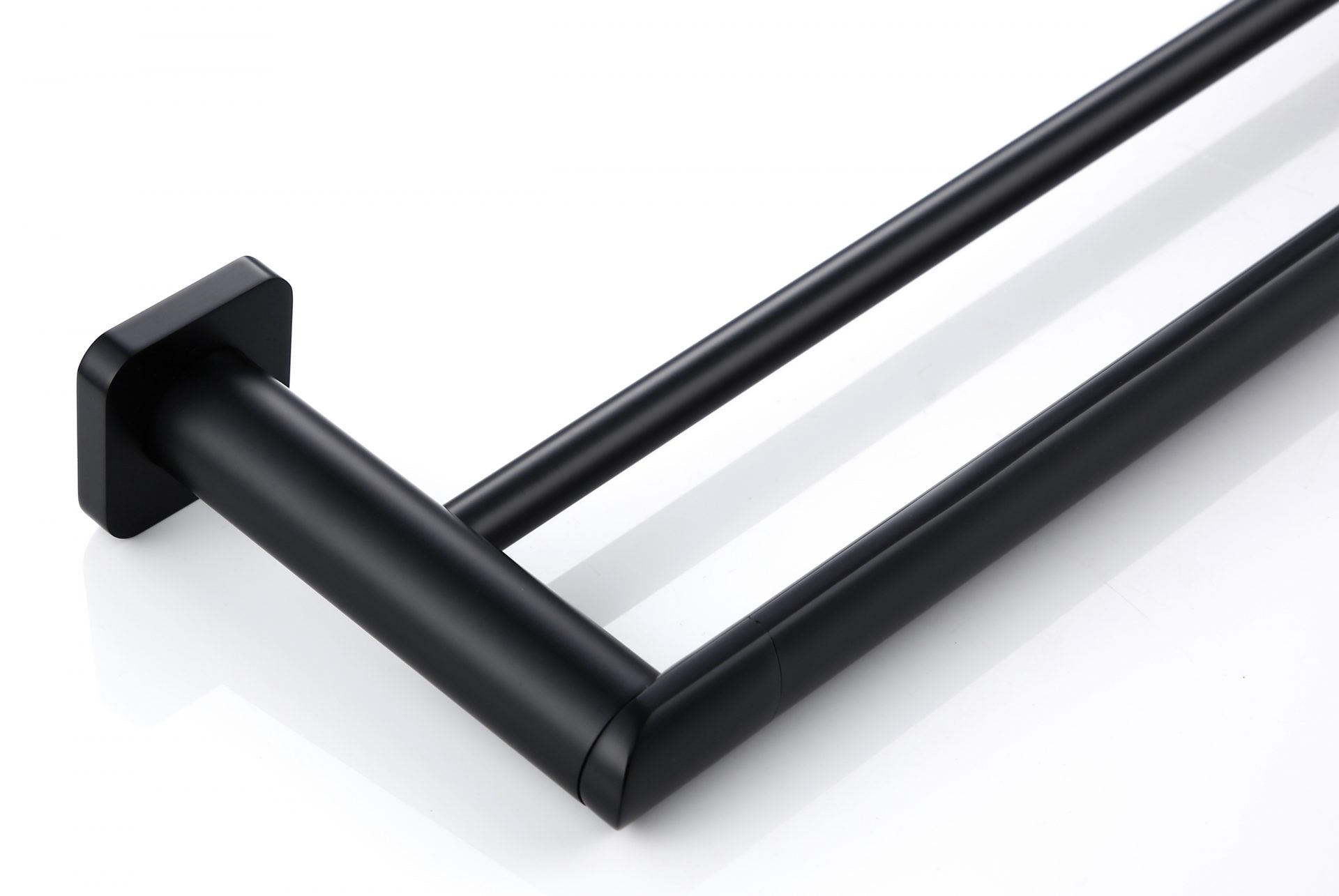 Linsol Chieti Double Towel Rail 760mm Matte Black