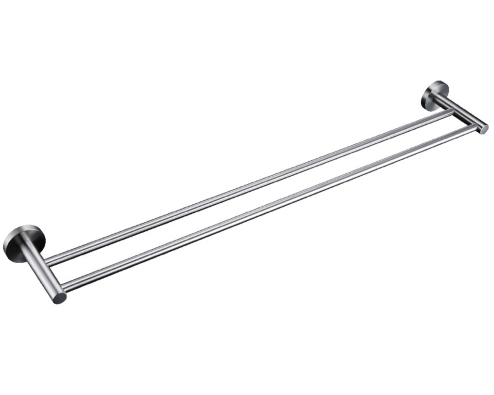 double towel rail brushed nickel