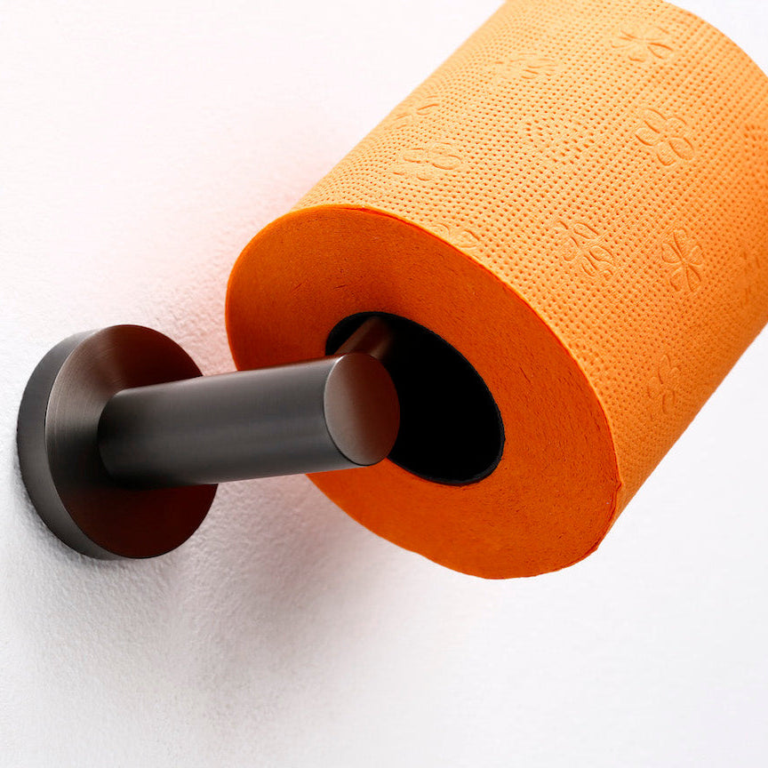 Gunmetal toilet paper holder