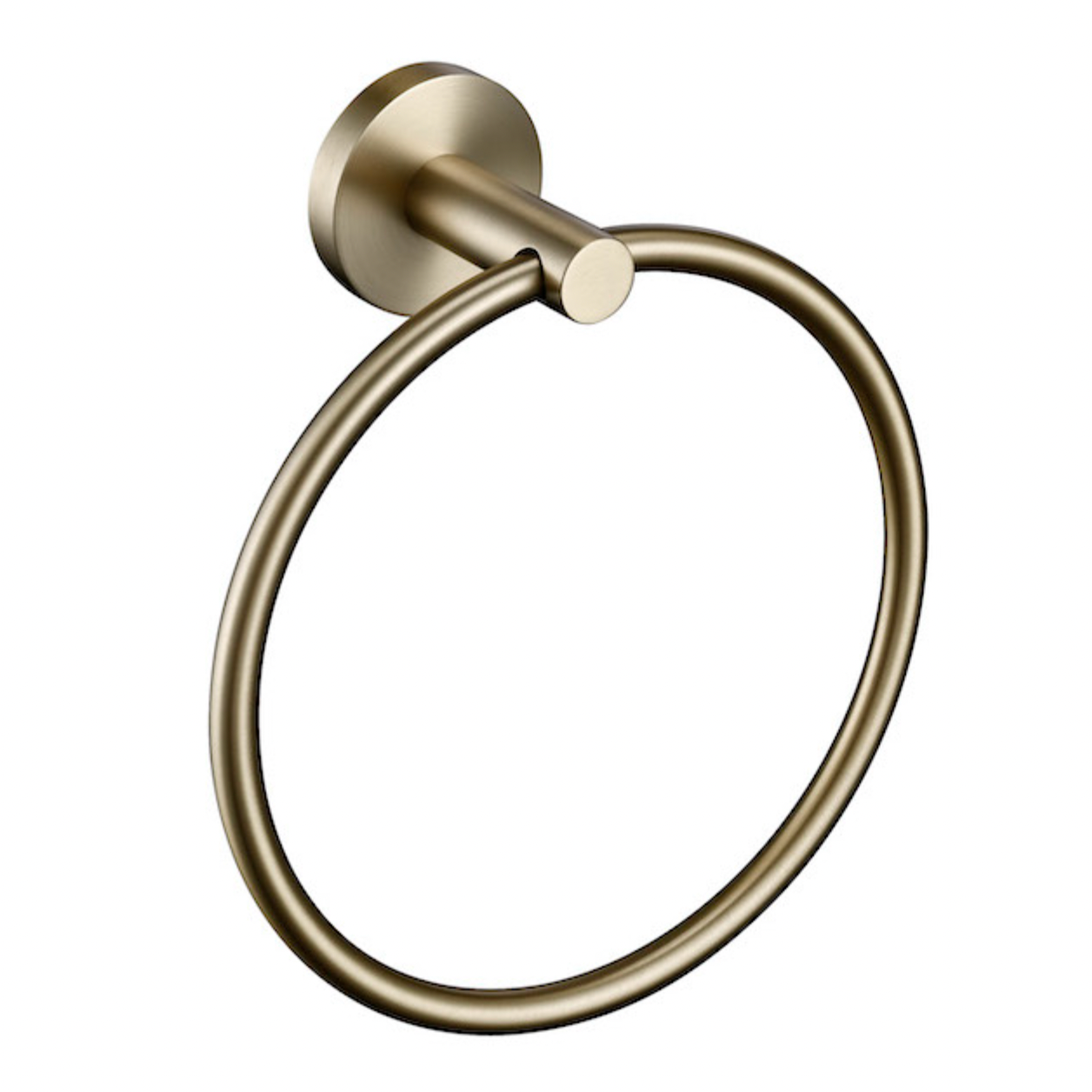 Brushed brass bathroom vanity hand towel ring 