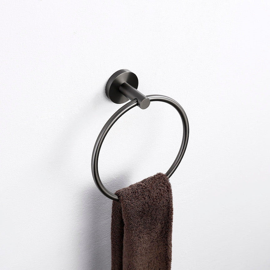 Gunmetal hand towel ring