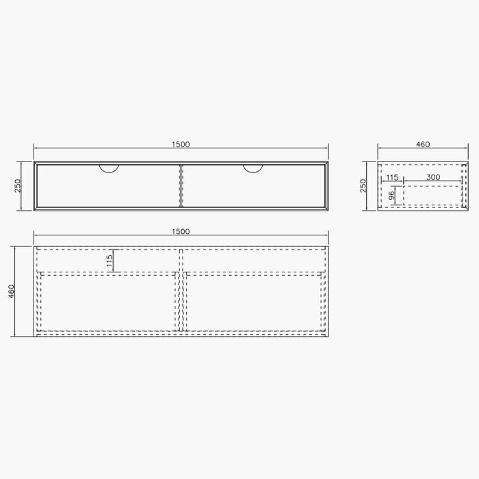 Moonlight Wallhung Cabinet 1500 (7140651827351)