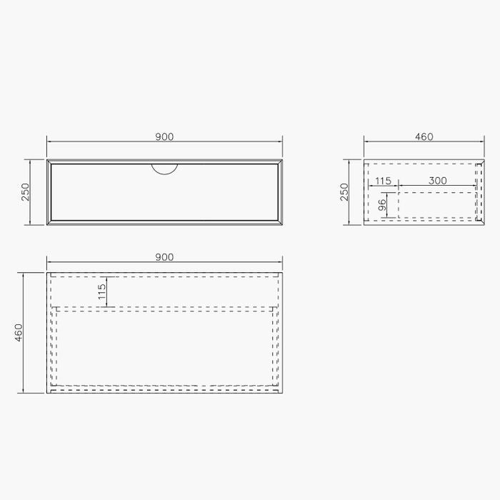 Moonlight Wallhung Cabinet 900 (7140629610647)