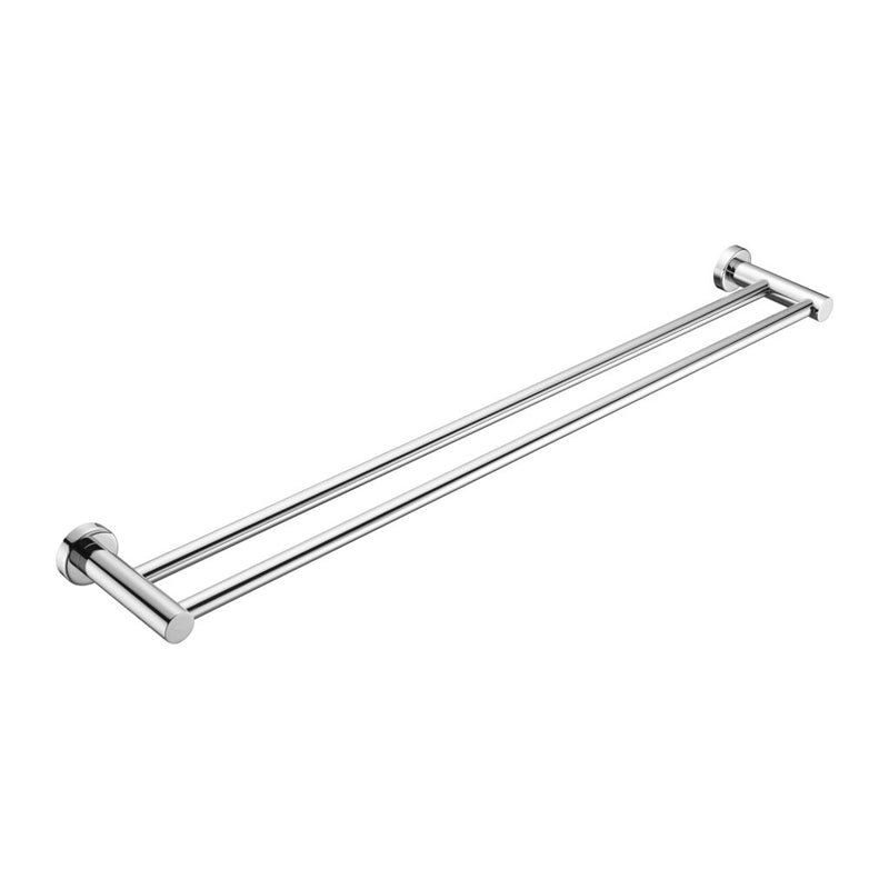 Nero Mecca Double Towel Rail 800mm Chrome