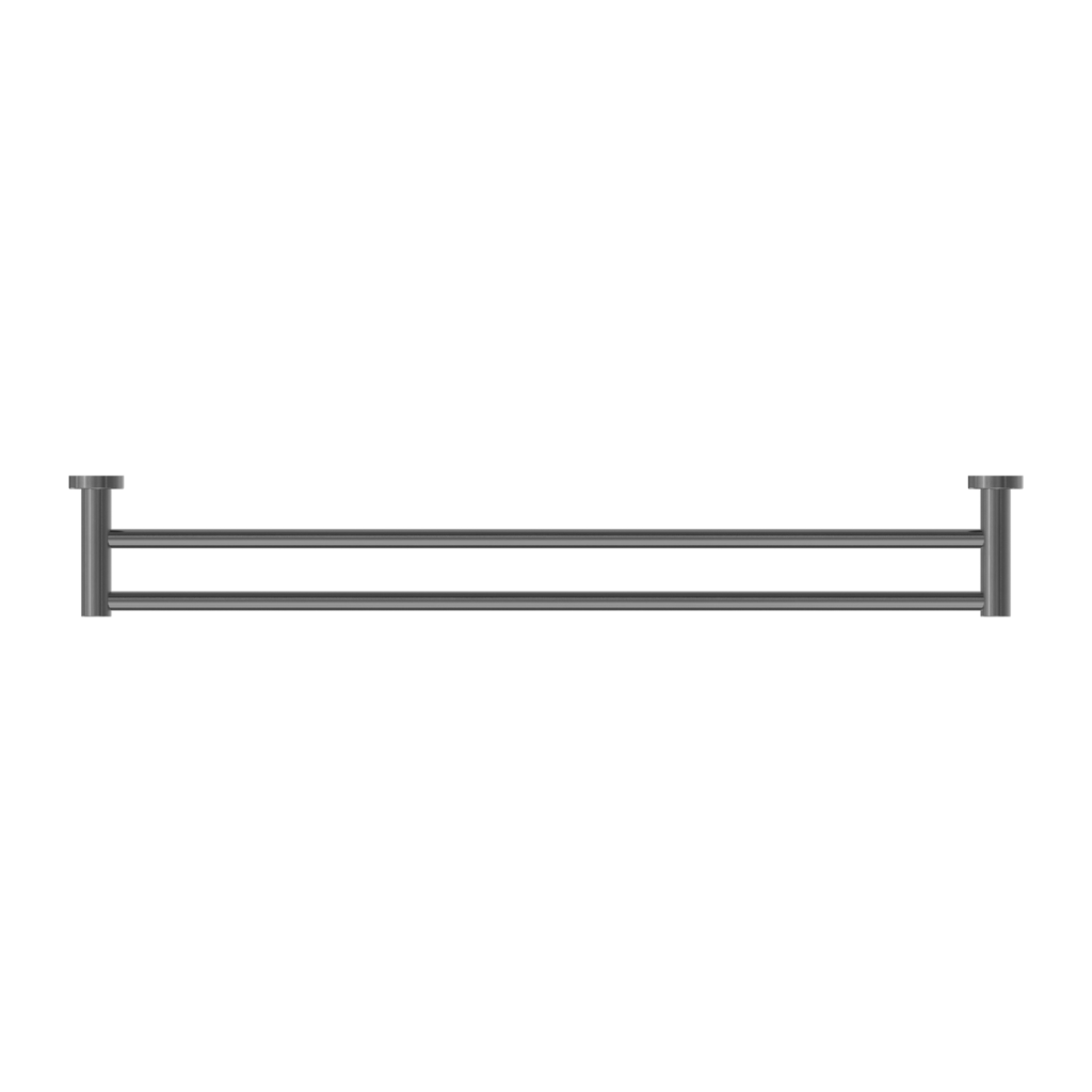 Nero Mecca Double Towel Rail 800mm Gun Metal