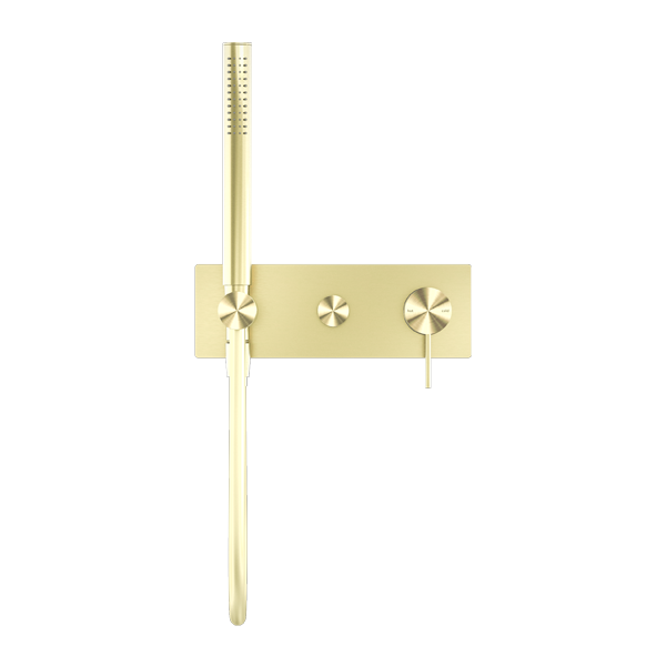 Nero Mecca Shower Mixer Diverter System Brushed Gold