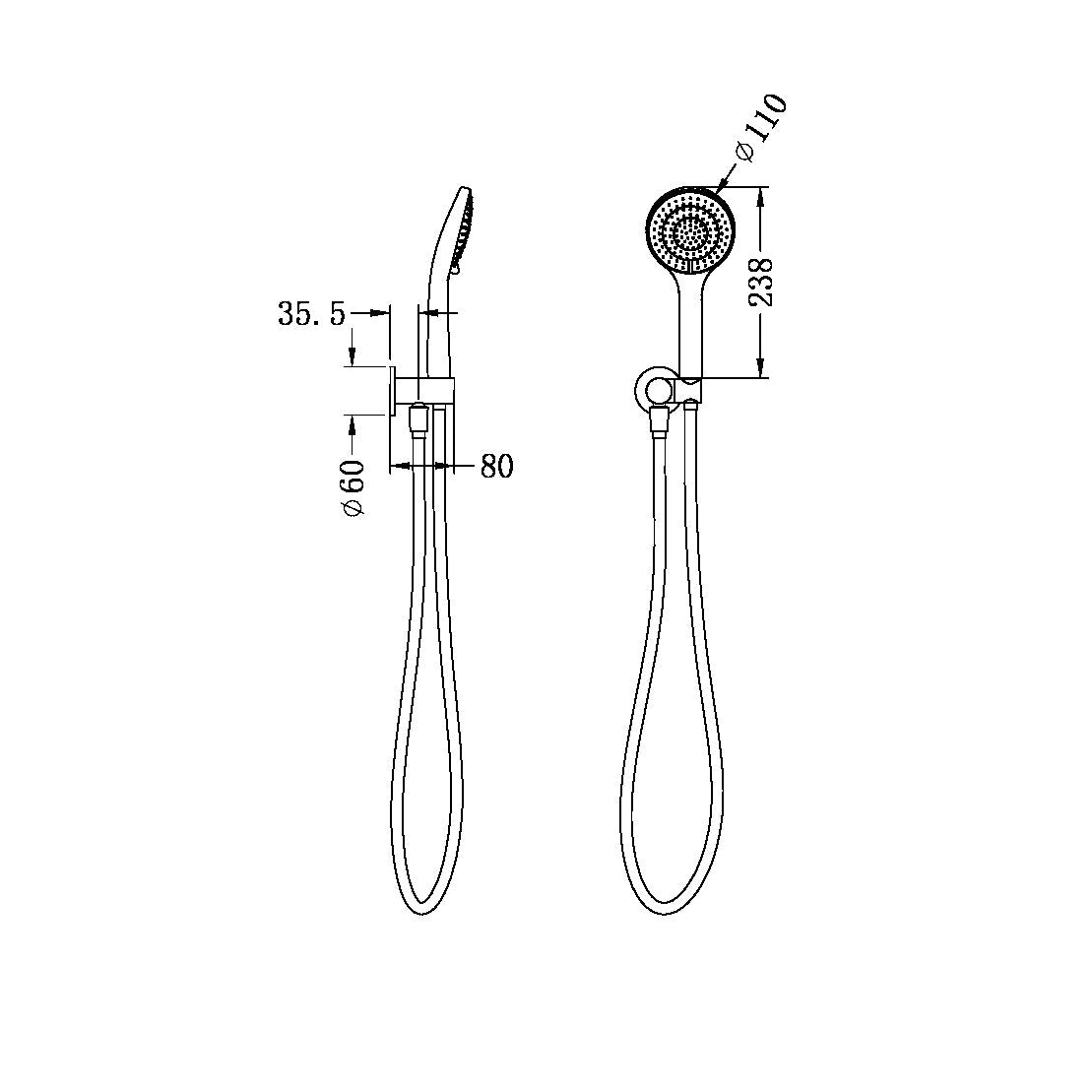 Nero Mecca Hand Shower Chrome