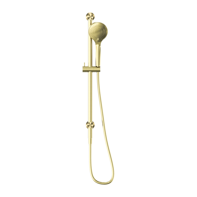 Nero Mecca Single Rail Shower With Air Shower Brushed Gold