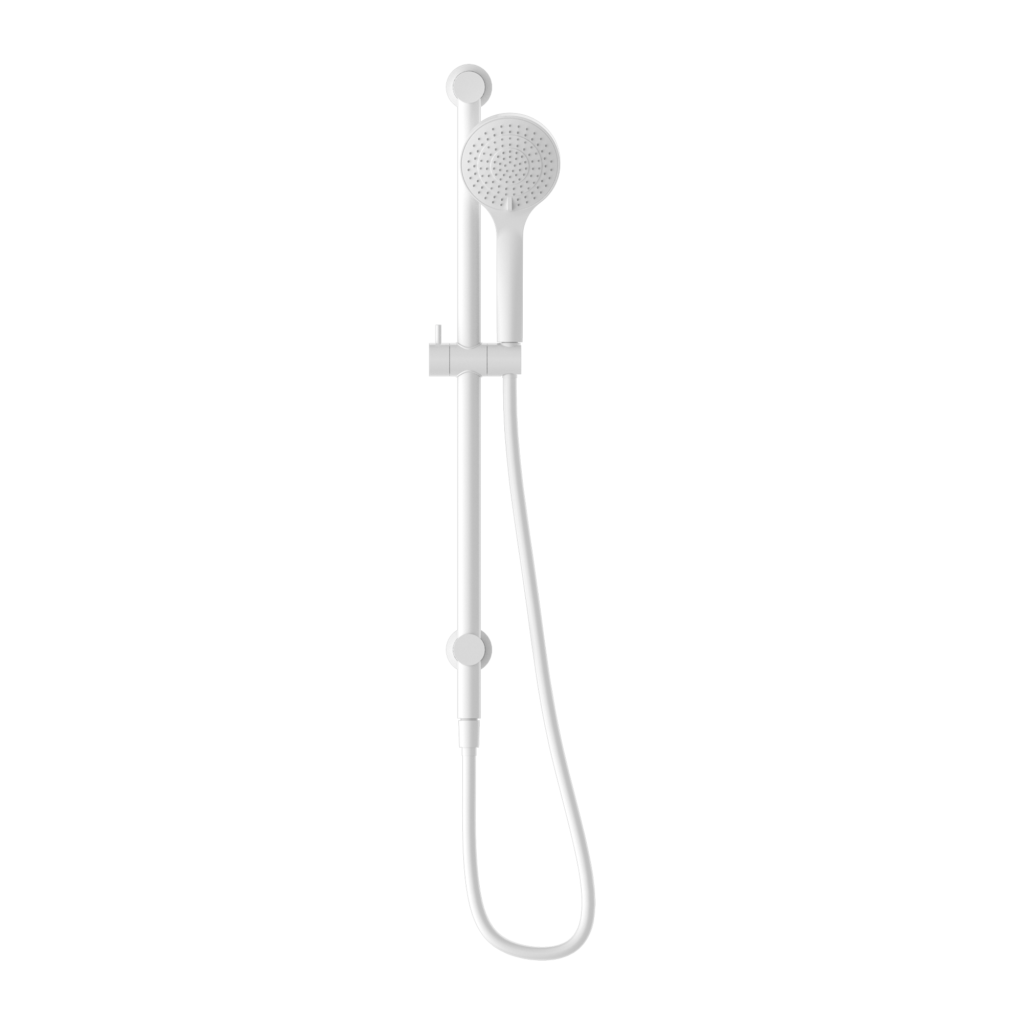 Mecca Single Rail Shower With Air Shower Matte White