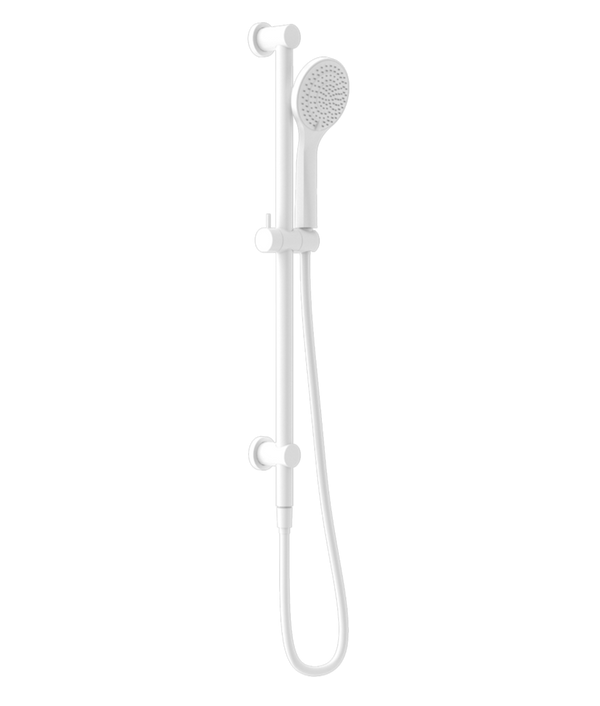 Mecca Single Rail Shower With Air Shower Matte White