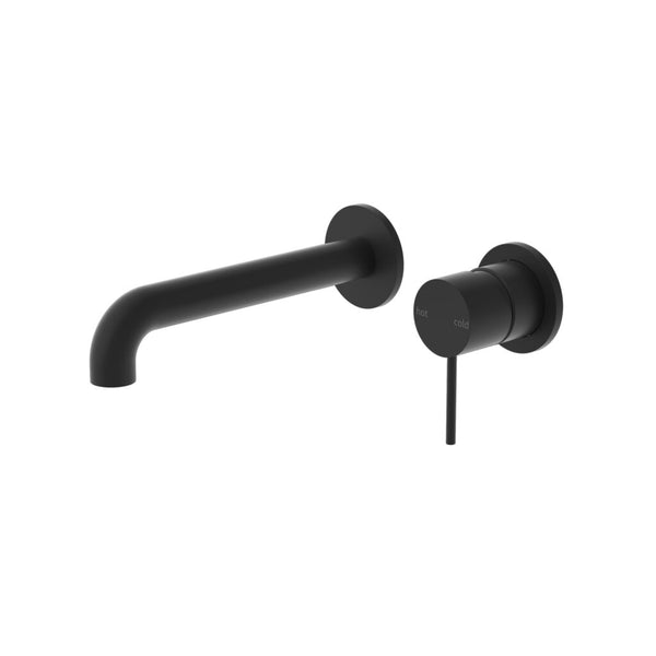 Nero Mecca Wall Basin Mixer Set Matte Black