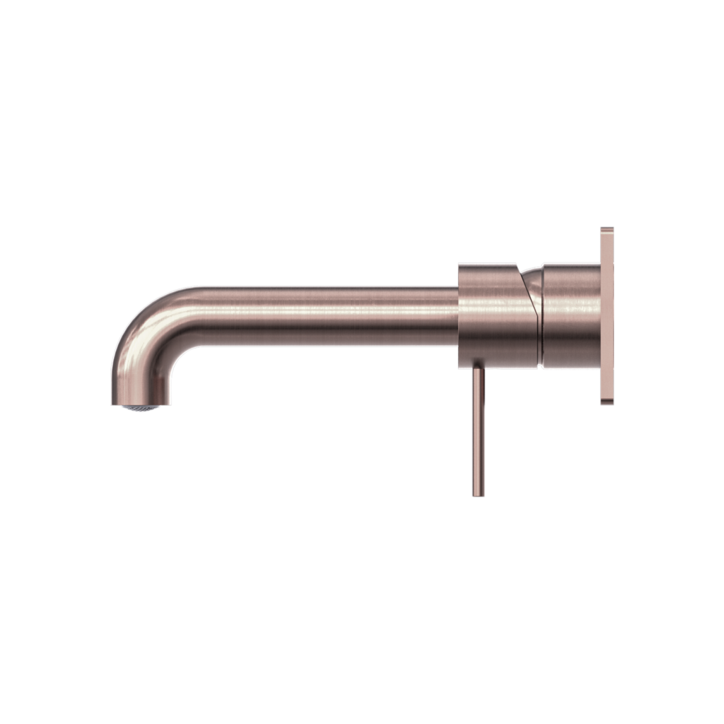 Nero Mecca Wall Basin/Bath Mixer Set With Back Plate Brushed Bronze