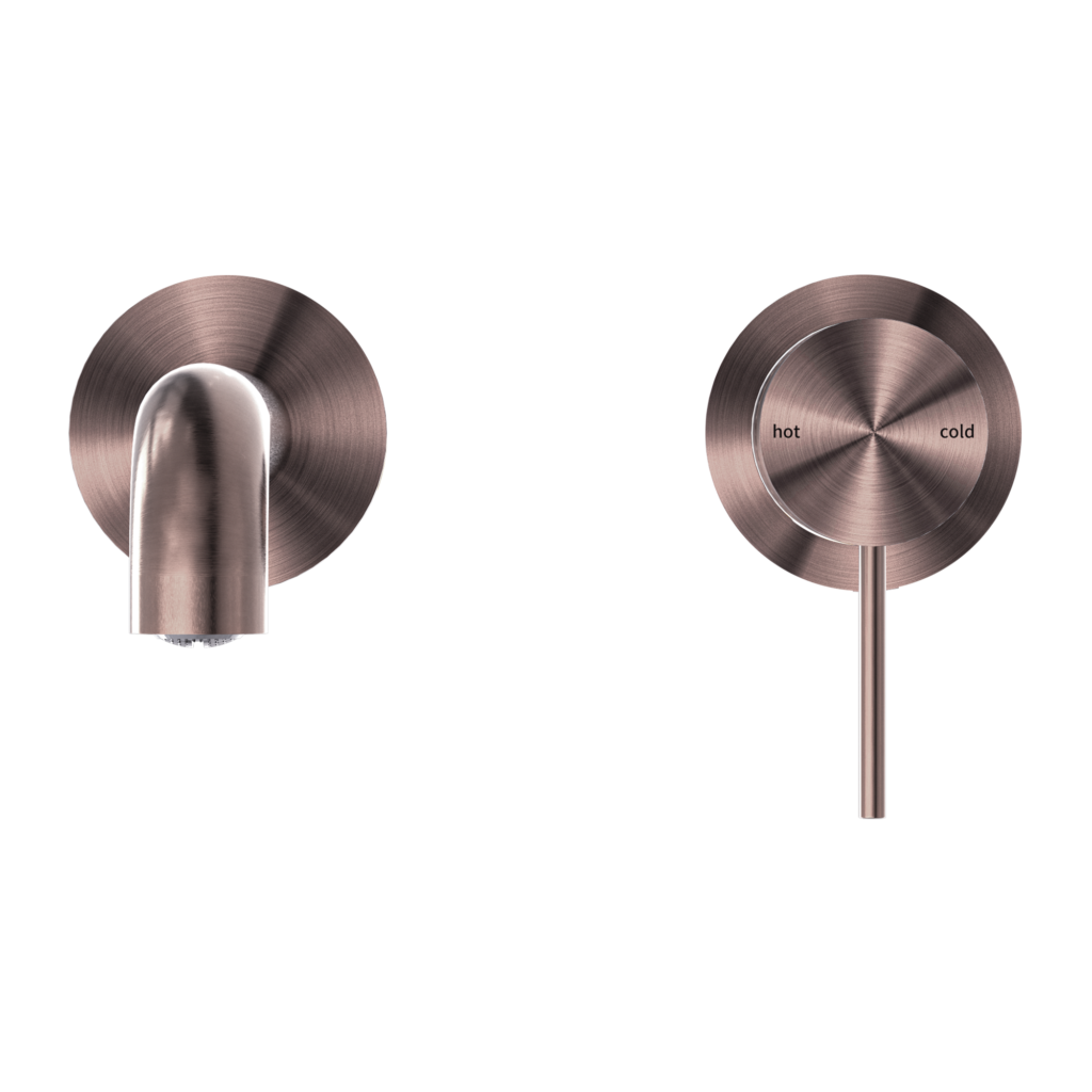 Nero Mecca Wall Basin/Bath Mixer Set Brushed Bronze