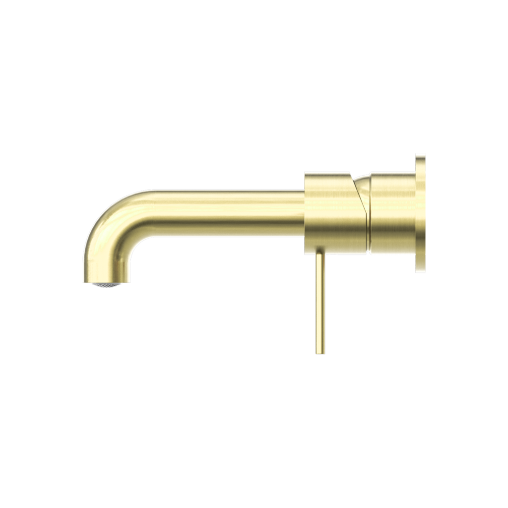 Nero Mecca Wall Basin Mixer Set Brushed Gold