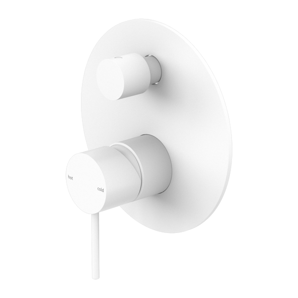 Nero Mecca Shower Mixer With Diverter Matte White