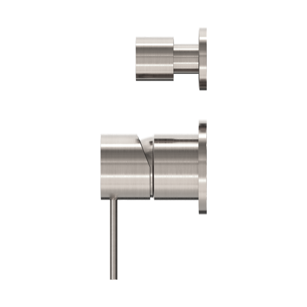 Nero Mecca Shower Mixer With Detached Diverter Button Brushed Nickel