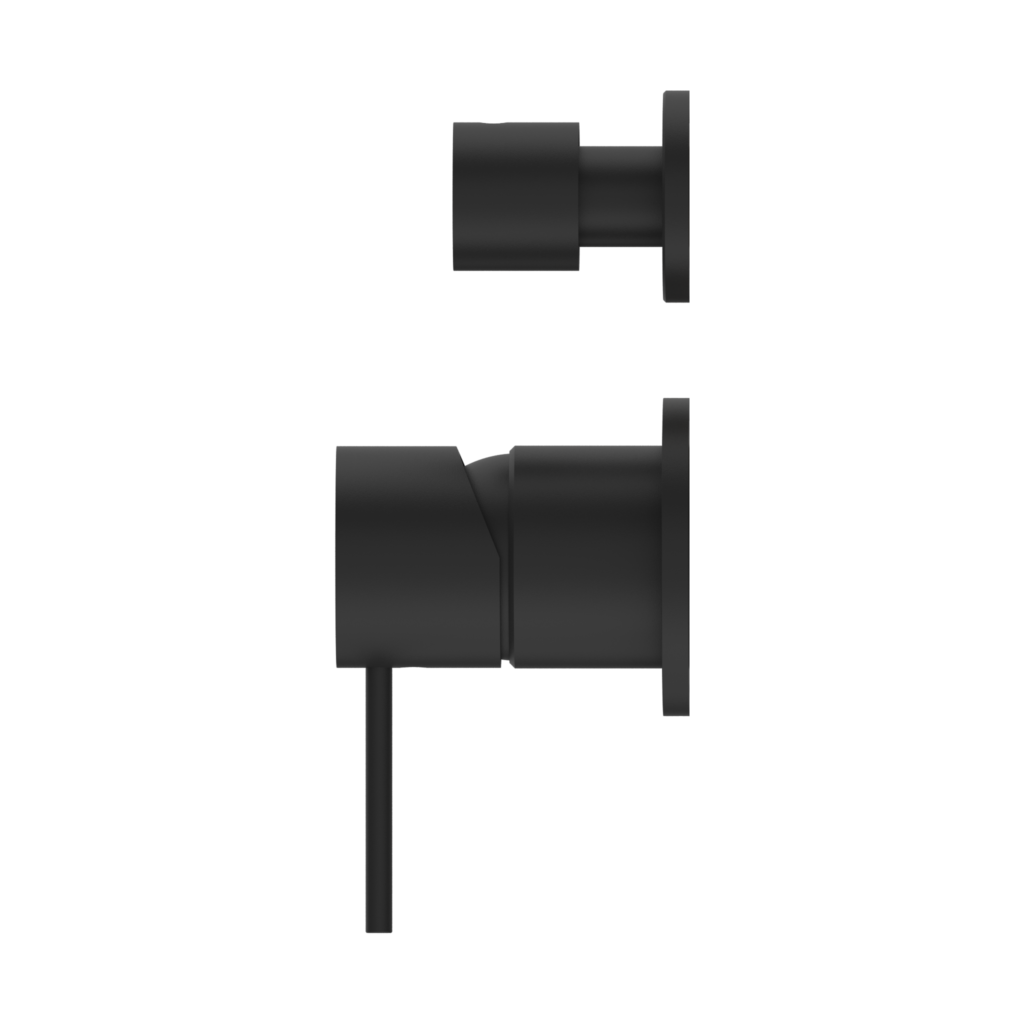 Nero Mecca Shower Mixer With Detached Diverter Button Matte Black