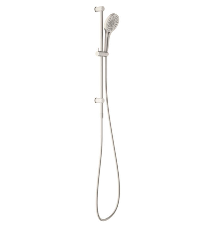 Nero Opal Single Rail Shower Brushed Nickel