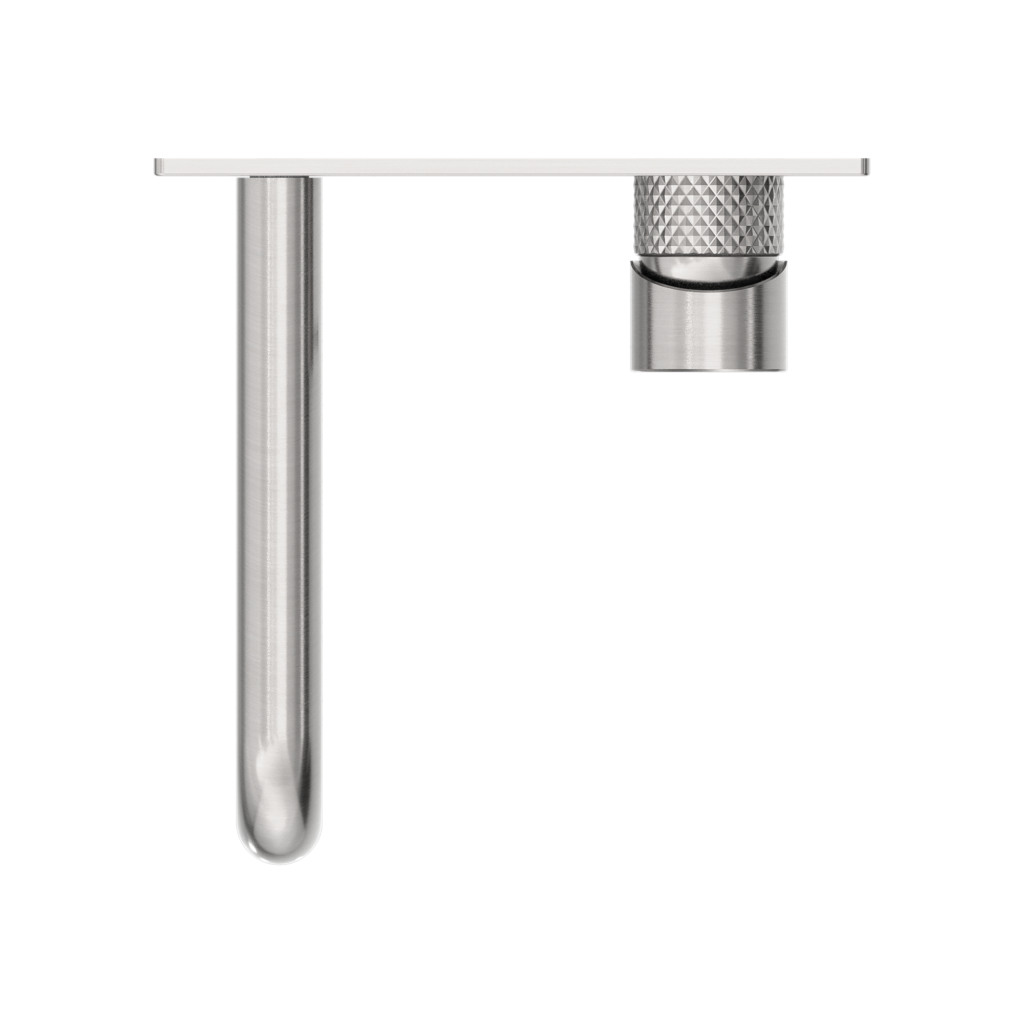 Nero Opal Wall Basin/Bath Mixer Set With Back Plate Brushed Nickel