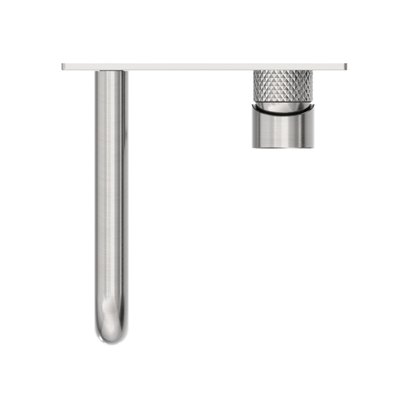 Nero Opal Wall Basin/Bath Mixer Set With Back Plate Brushed Nickel