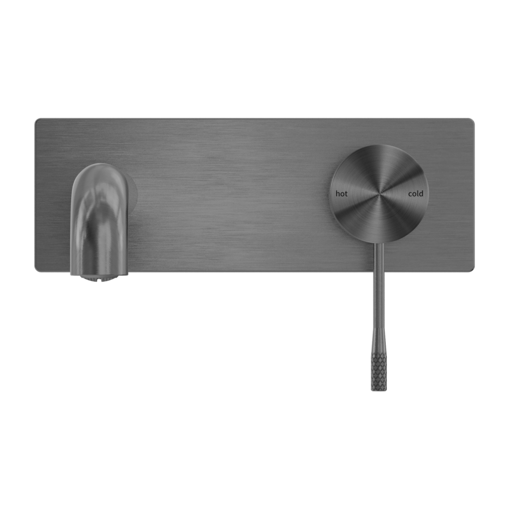 Nero Opal Wall Basin/Bath Mixer Set With Back Plate  Graphite