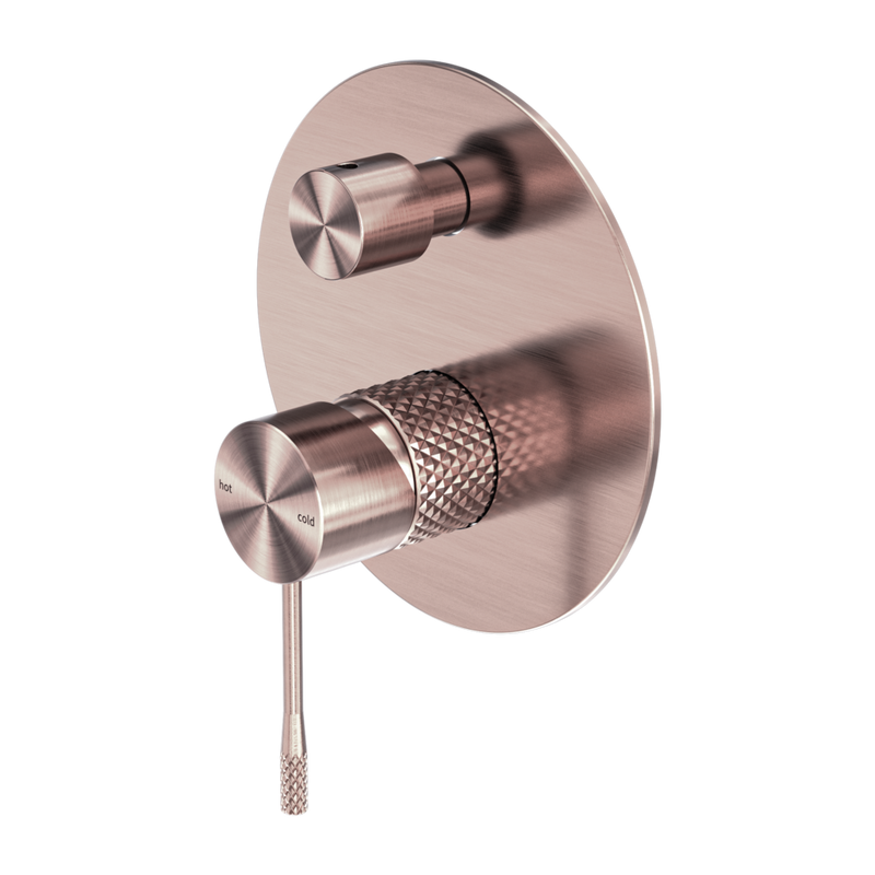 Nero Opal Shower Mixer With Diverter Brushed Bronze