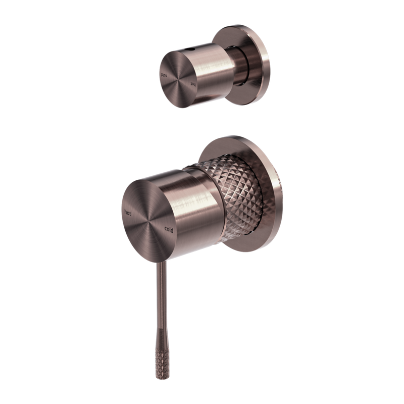 Nero Opal Shower Mixer With Diverter Brushed Bronze