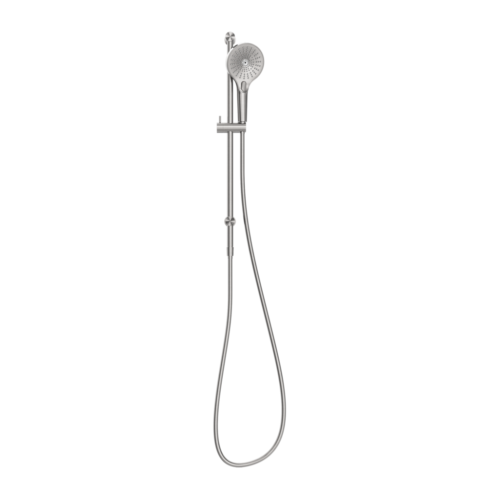 Nero Opal Single Rail Shower II With Air Brushed Nickel