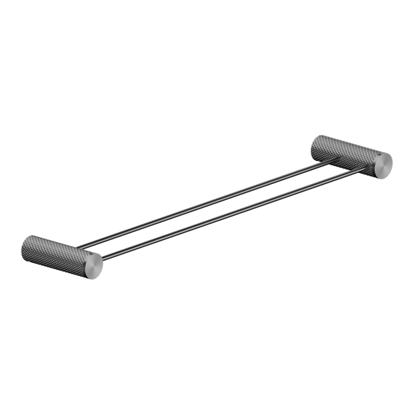 Nero Opal Double Towel Rail 600mm Graphite