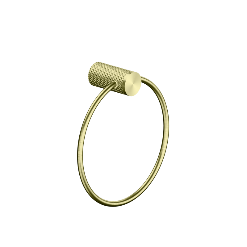 Nero Opal Towel Ring Brushed Gold
