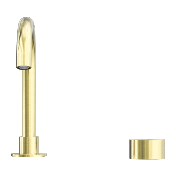 Nero Kara Progressive Bench Basin Mixer Set Brushed Gold
