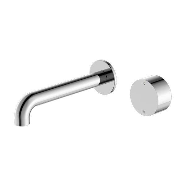 Nero Kara Progressive Wall Basin Mixer Set Chrome