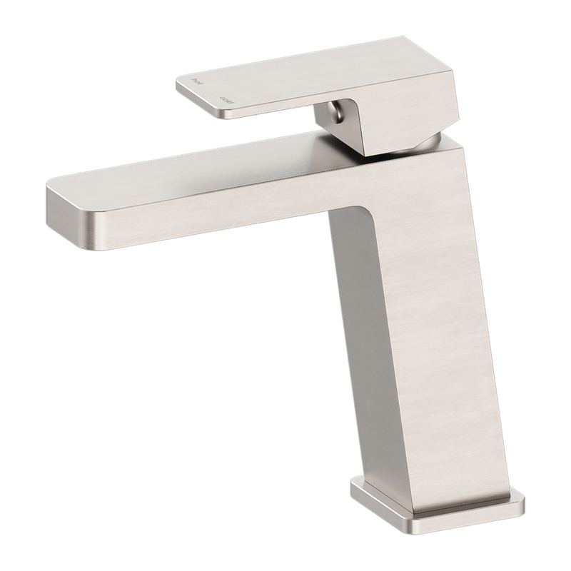 Nero Celia Angle Basin Mixer Brushed Nickel