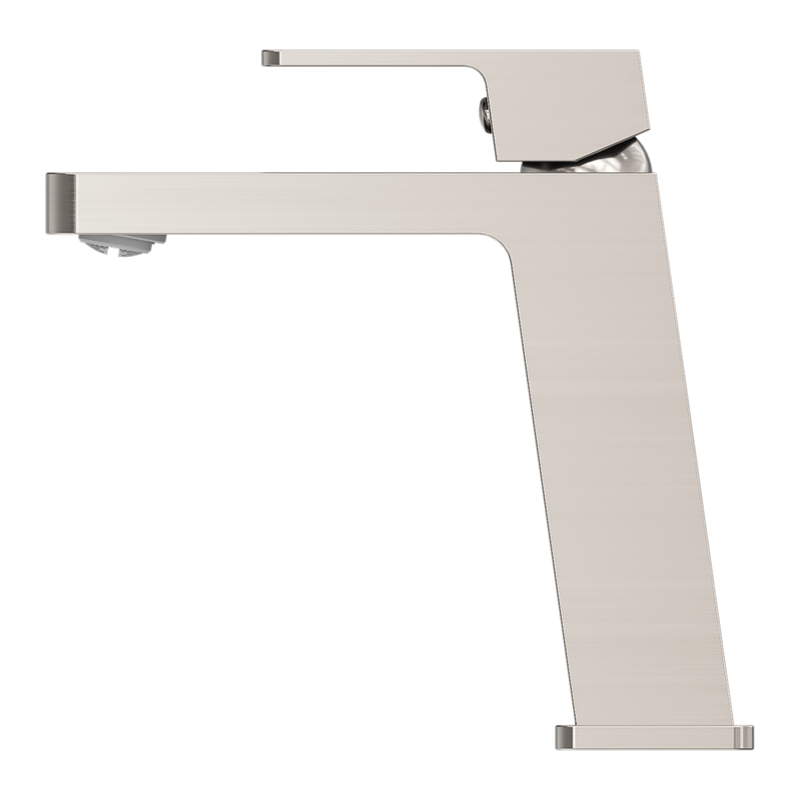 Nero Celia Angle Basin Mixer Brushed Nickel