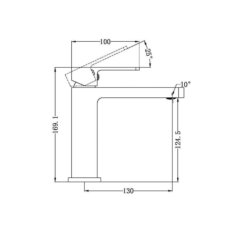 Nero Celia Basin Mixer Brushed Nickel