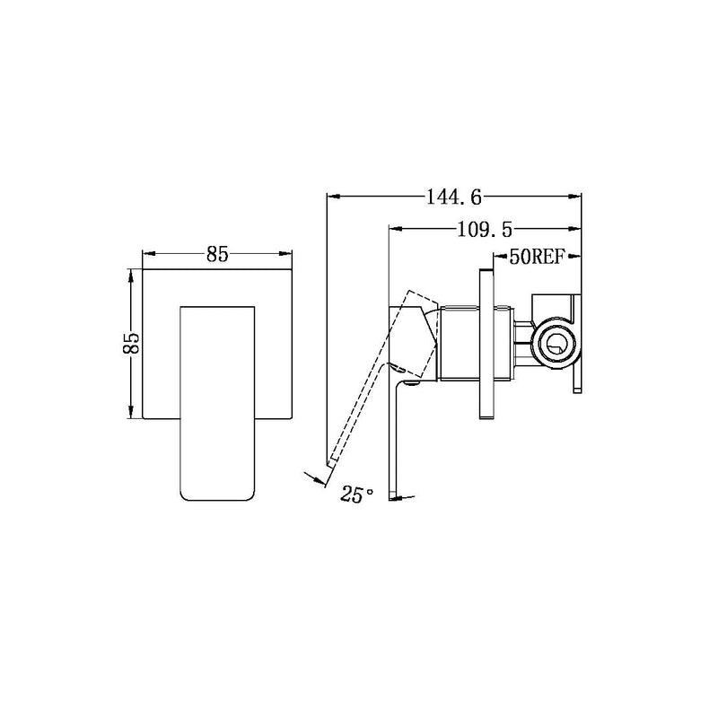 Nero Celia Shower Mixer Matte Black