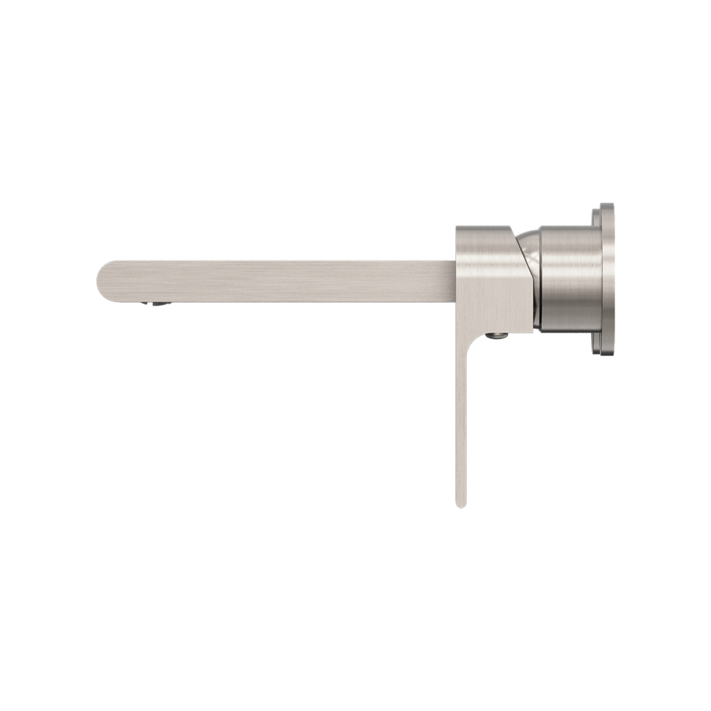 Nero Bianca Wall Basin/Bath Mixer set Brushed Nickel