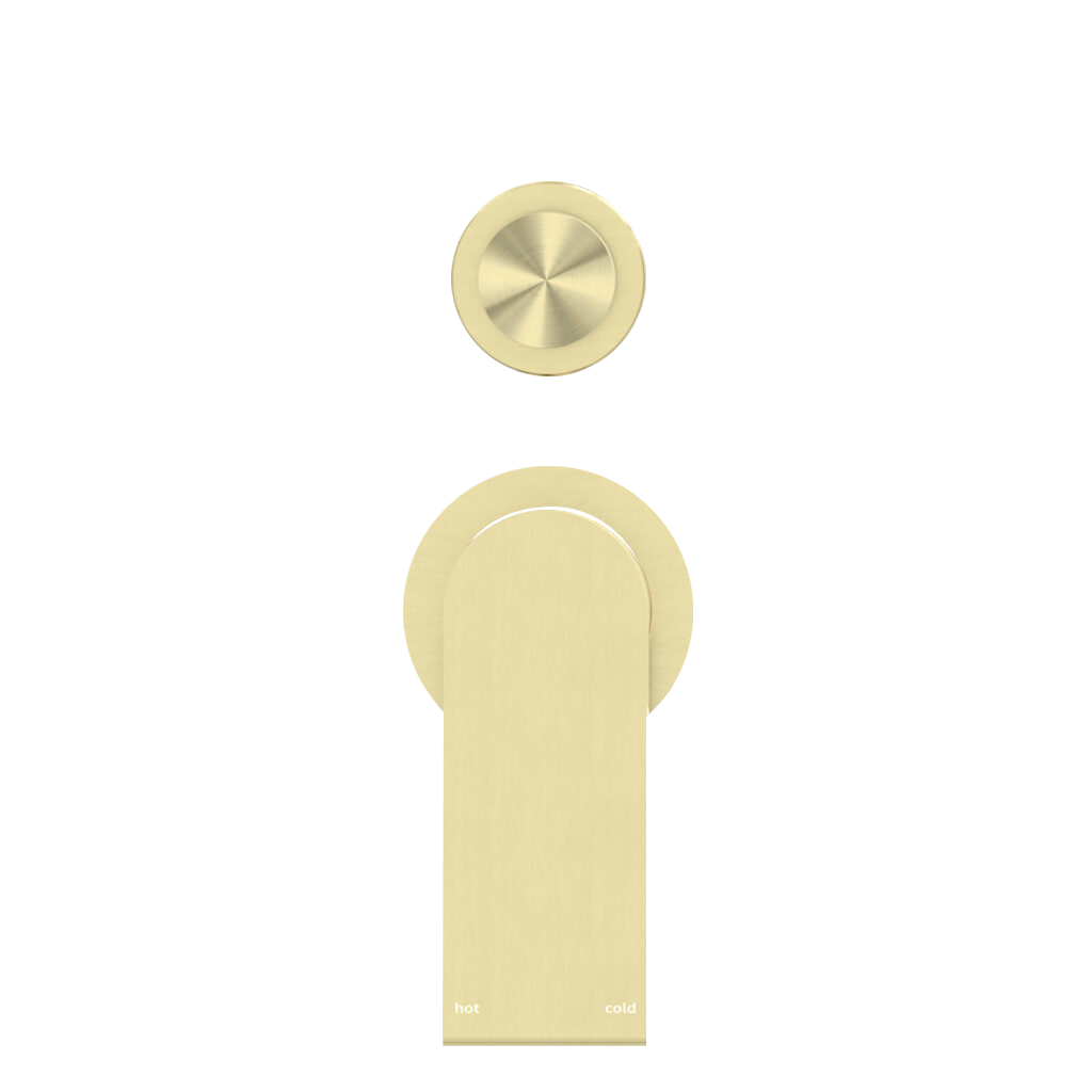 Nero Bianca Shower Mixer With Detached Diverter Button Brushed Gold