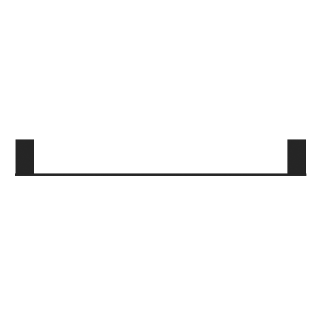 Nero Celia Single Towel Rail 600mm Matte Black