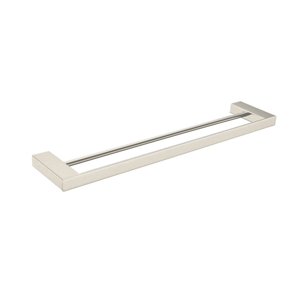 Nero Celia Double Towel Rail 600mm Brushed Nickel