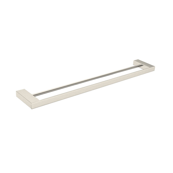 Nero Celia Double Towel Rail 800mm Brushed Nickel