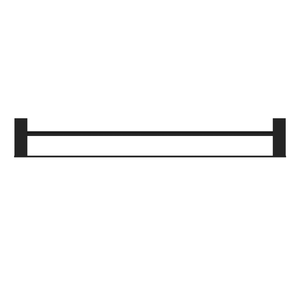 Nero Celia Double Towel Rail 800mm Matte Black