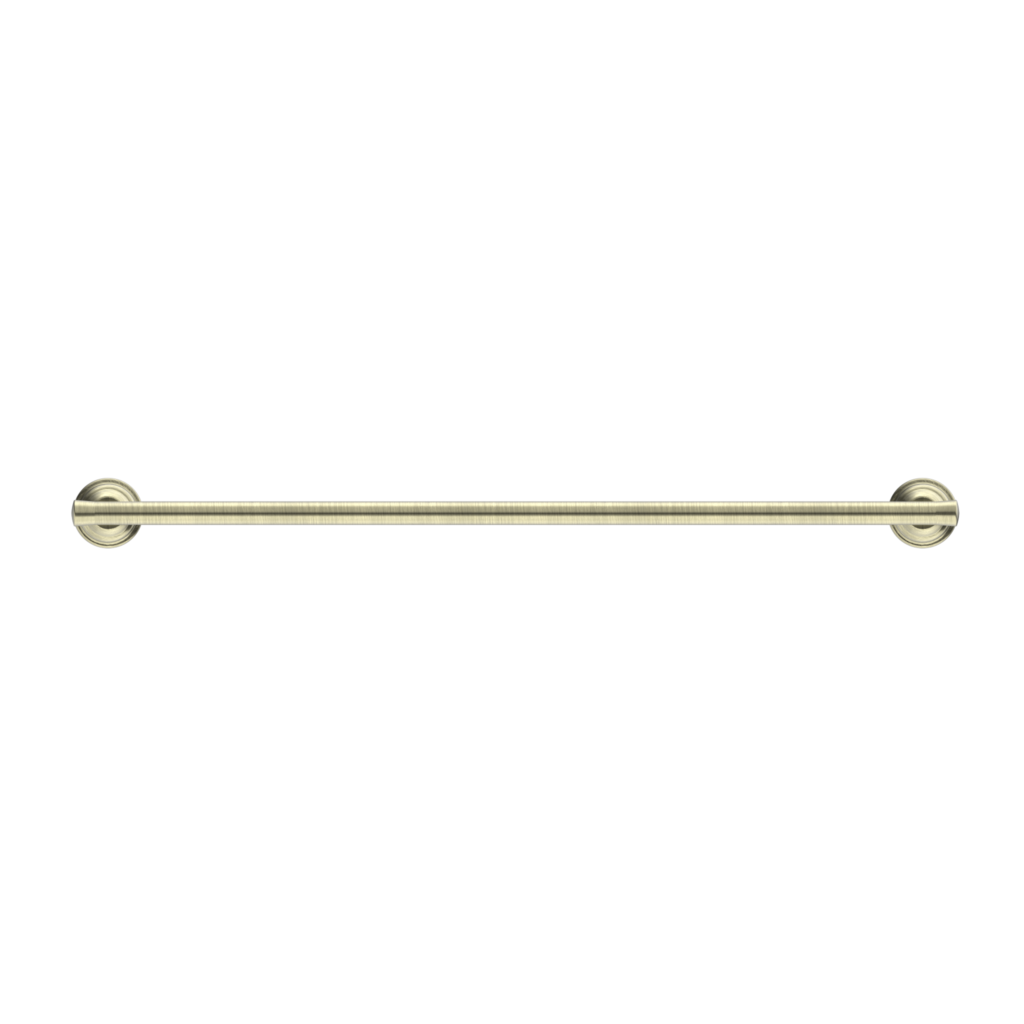 Nero York Single Towel Rail 600mm Aged Brass