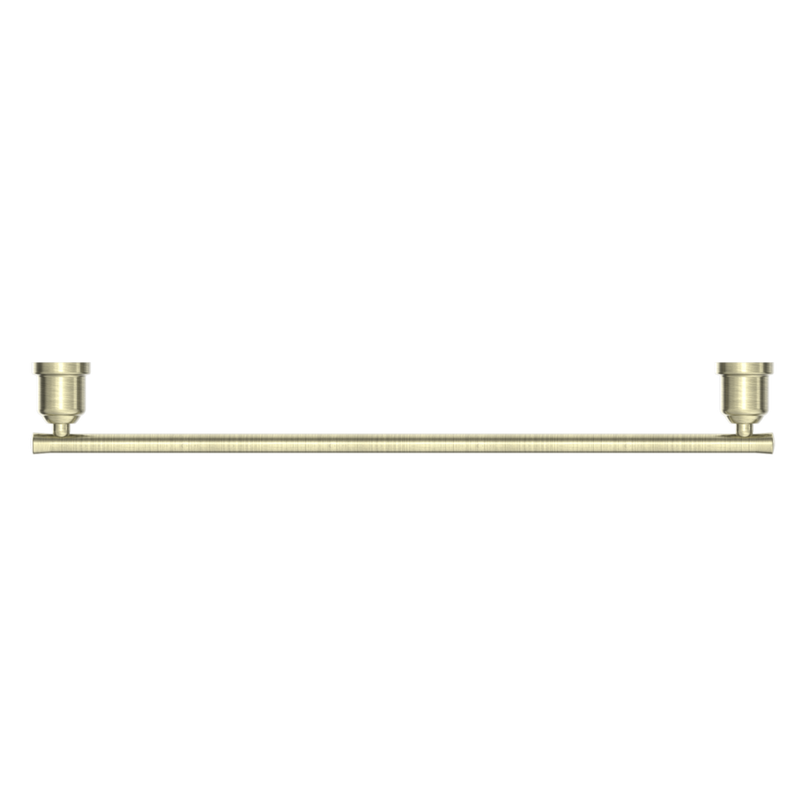 Nero York Single Towel Rail 600mm Aged Brass