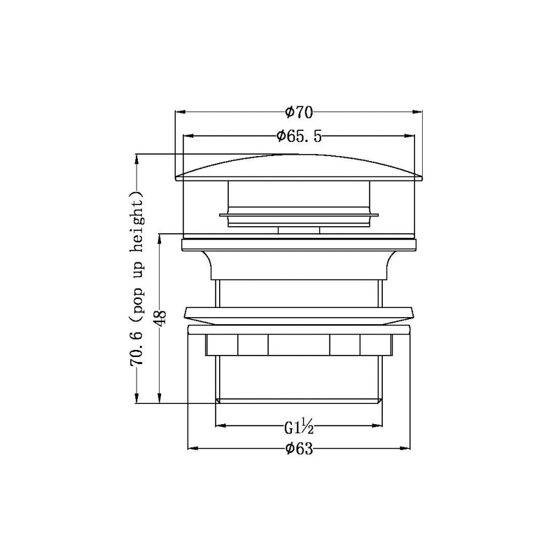 Nero Bath Pop Up Waste Brushed Nickel