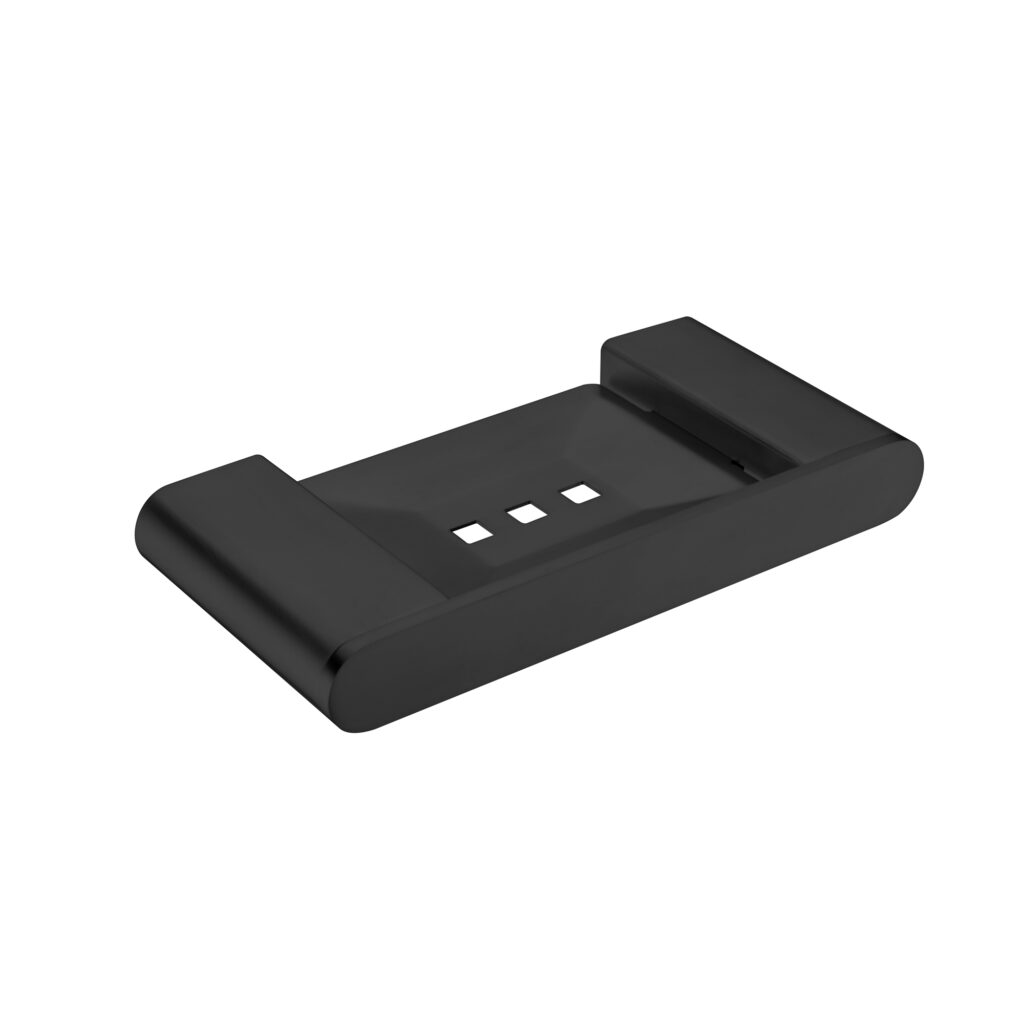 Matte black bathroom shower metal soap dish