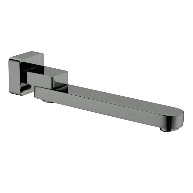 Gunmetal soft square swivel bathroom bathtub spout