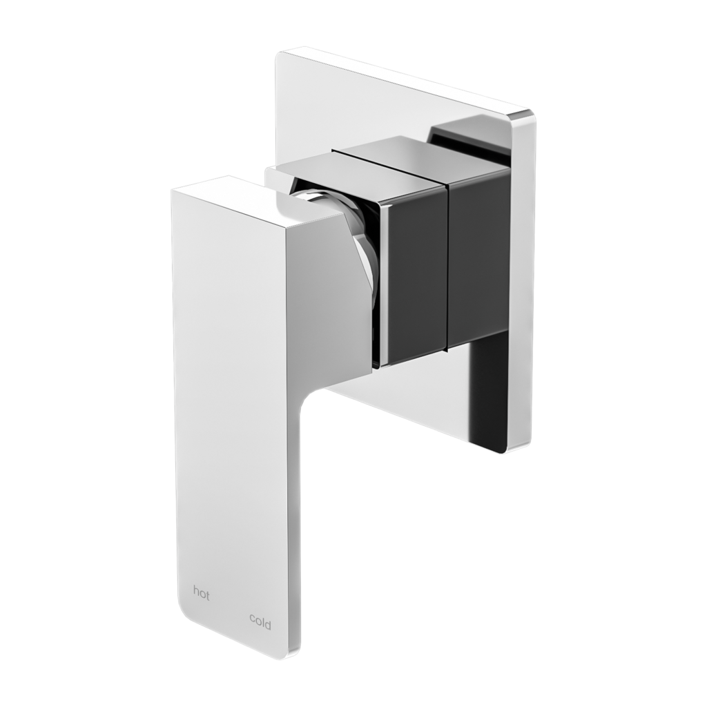 Square shower bath mixer chrome